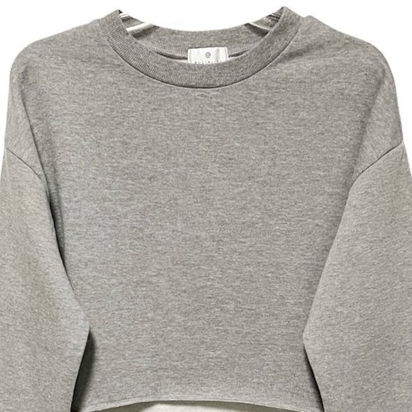 Socialite Crop Gray Sweatshirt - Picture 5 of 8